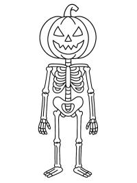 Halloweenska dýňová kostra