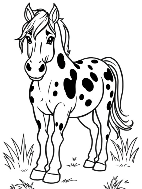 Appaloosa kůň omalovánka