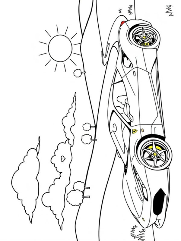 Ferrari 488 omalovánka