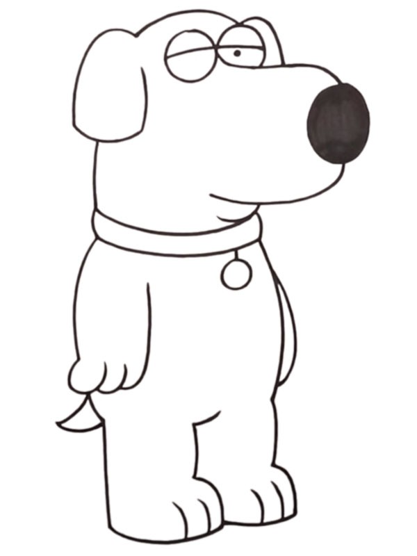 Pes Brian Griffin (Family Guy) omalovánka