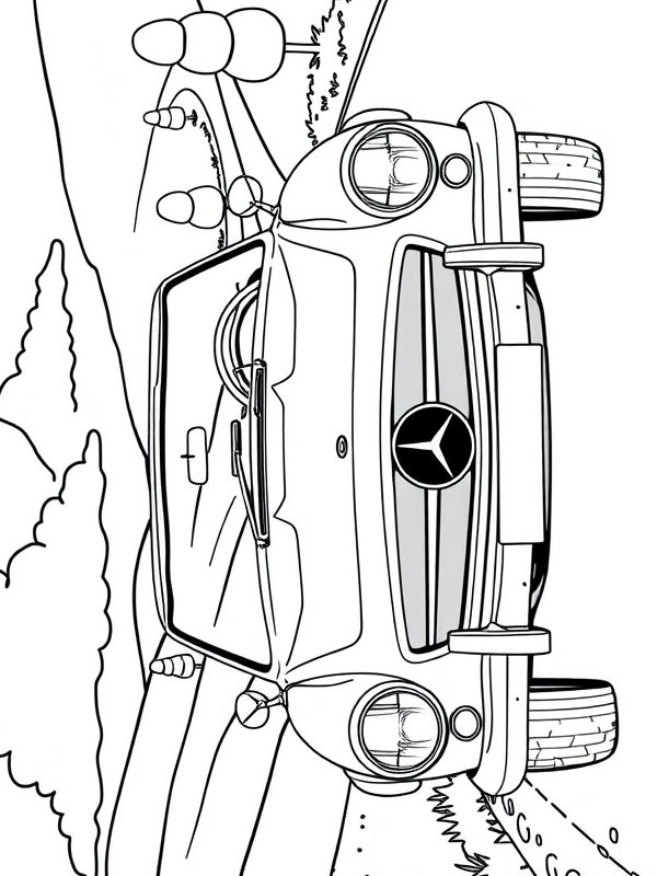 Mercedes-Benz 190 SL omalovánka