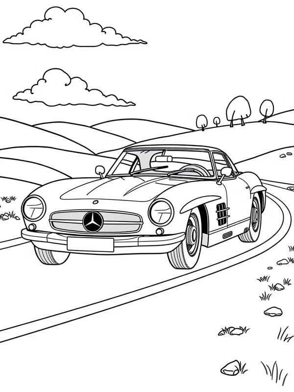 Mercedes-Benz 300 SLR omalovánka