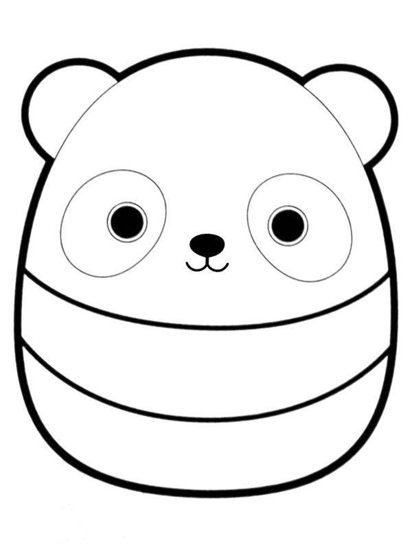 Panda Stanley Squishmallows omalovánka