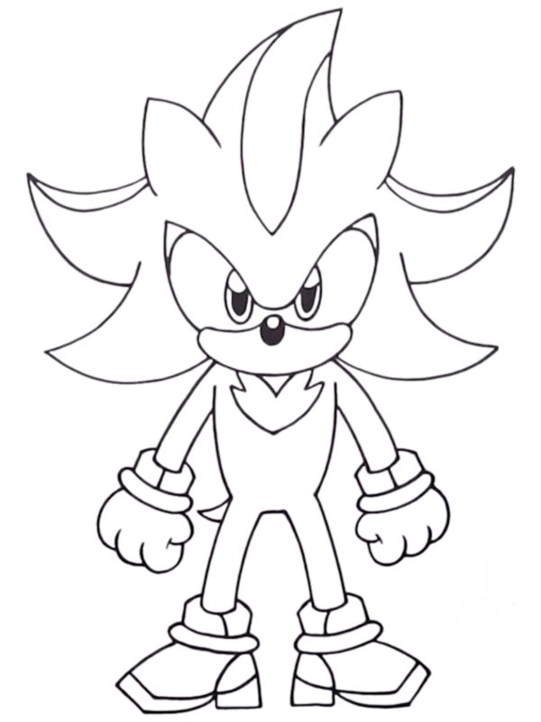 Shadow the Hedgehog omalovánka