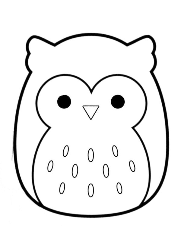 Squishmallows Hoot sova omalovánka