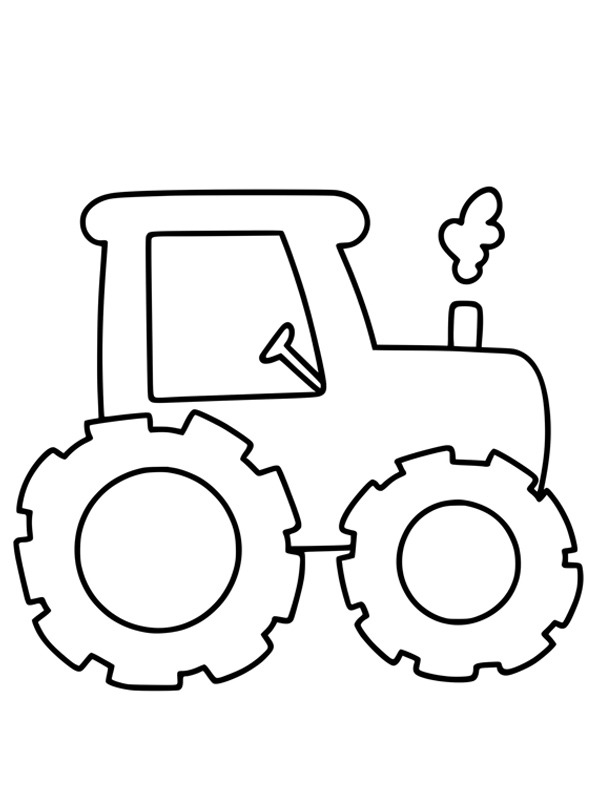 Omalovánky Jednoduchý Traktor Pekneomalovankycz